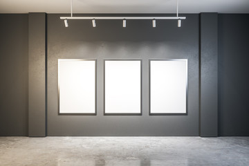 Concrete interior empty poster