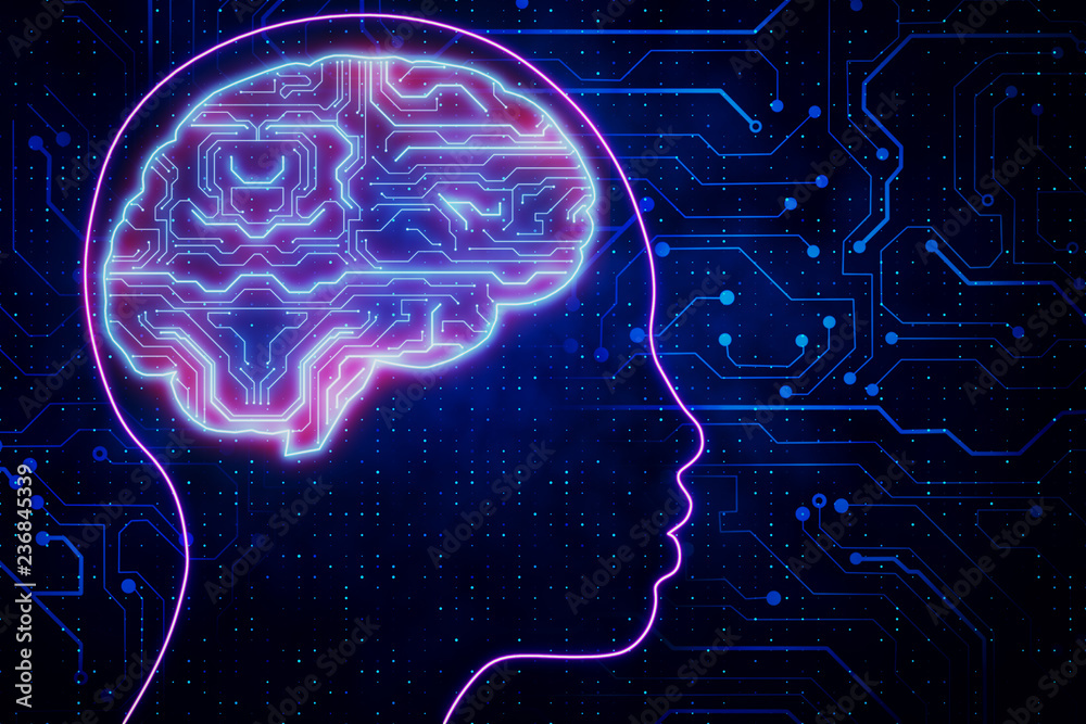 Poster Artificial intelligence and robotics concept