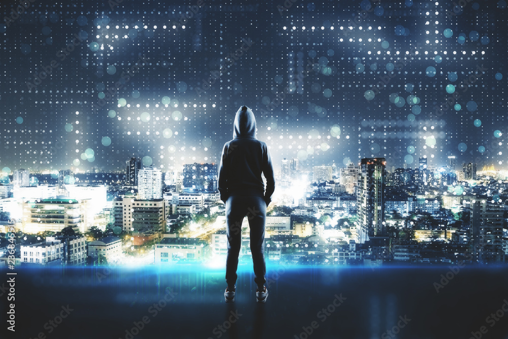 Poster hacking and phishing concept