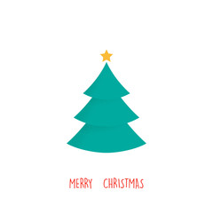 Christmas tree, vector simple design