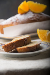 fragrant Christmas cake on a plate