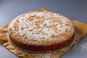 Italian Grandma's cake. Torta della nonna. homemade baking. dessert.