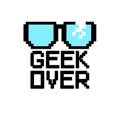 geek over broken glasses