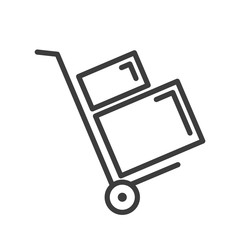 delivery vector icon in modern flat style isolated. Symbol delivery is good for your web design.