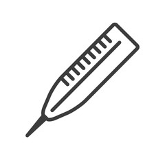 Thermometer vector icon in modern flat style isolated. Thermometer can support is good for your web design.
