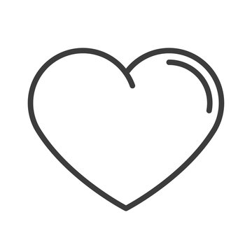 Heart vector icon in modern flat style isolated. Heart can support is good for your web design.