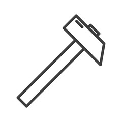 Hammer vector icon in modern flat style isolated. Hammer can support is good for your web design.