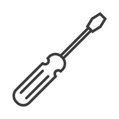 Screwdriver vector icon in modern flat style isolated. Screwdriver can support is good for your web design.