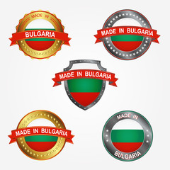 Design label of made in Bulgaria. Vector illustration