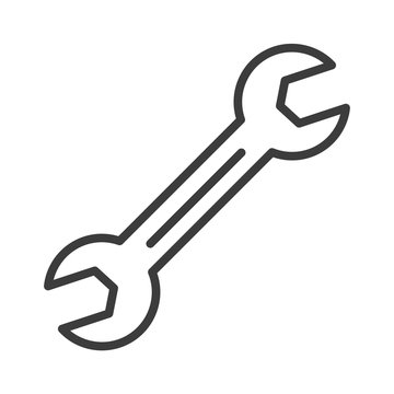 Spanner vector icon in modern flat style isolated. Spanner can support is good for your web design.