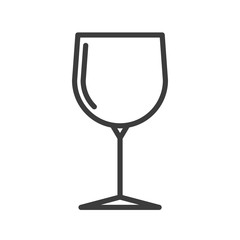 Wineglass vector icon in modern flat style isolated. Wineglass can support is good for your web design.