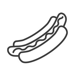 Hot dog vector icon in modern flat style isolated. Hot dog can support is good for your web design.