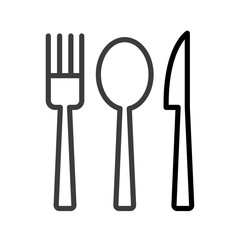 Cutlery vector icon in modern flat style isolated. Cutlery can support is good for your web design.