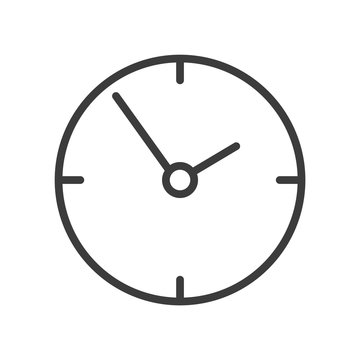 clock vector icon in modern flat style isolated. clock support is good for your web design.
