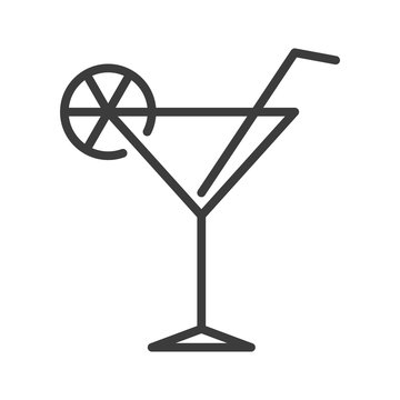 Cocktail vector icon in modern flat style isolated. Cocktail can support is good for your web design.