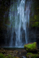 Close up view of the famous Multnomah Falls, in Oregon, uSA