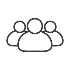 People vector icon in modern flat style isolated. People can support is good for your web design.