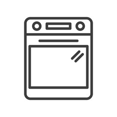 Oven vector icon in modern flat style isolated. Oven can support is good for your web design.