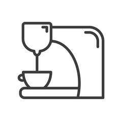 Coffee maker vector icon in modern flat style isolated. Coffee maker can support is good for your web design.