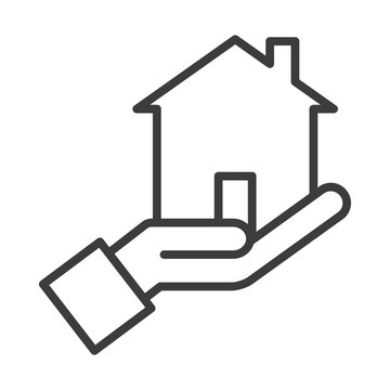 House insurance vector icon in modern flat style isolated. Earthquake insurance can support is good for your web design.