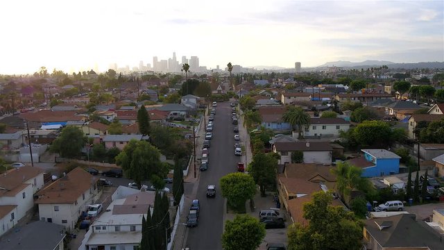 Downtown Los Angeles Aerial from Boyle Heights