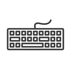 Keyboard vector icon in modern flat style isolated. Keyboard can support is good for your web design.