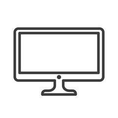 Monitor vector icon in modern flat style isolated. Monitor can support is good for your web design.