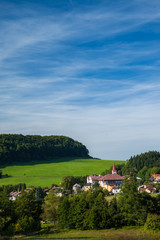 Fototapeta na wymiar Idyllic village in Northern Czech Republic, Europe