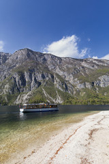 Boat on lake in mountains - 236854782