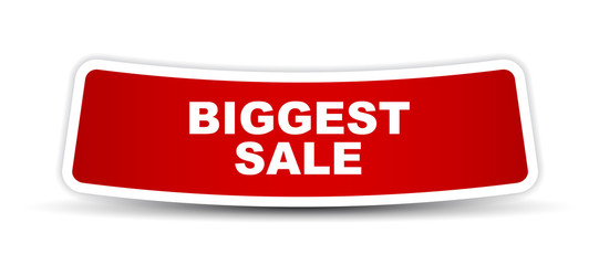 red vector banner biggest sale