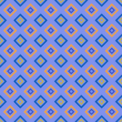 pattern geometrico con piccoli rombi blu e arancio