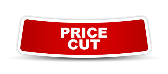 red vector banner price cut