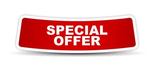 red vector banner special offer