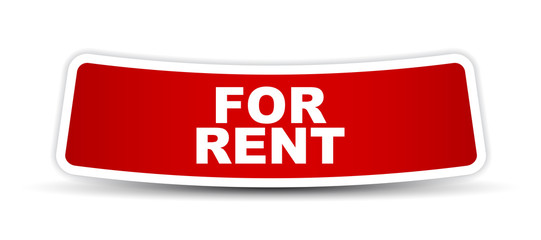 red vector banner for rent