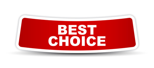 red vector banner best choice