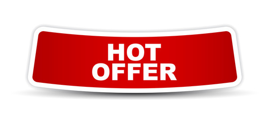 red vector banner hot offer