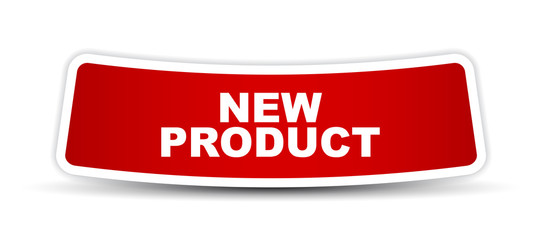 red vector banner new product