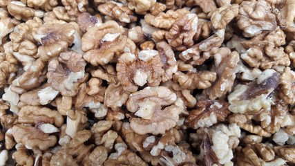 Background of walnuts as background