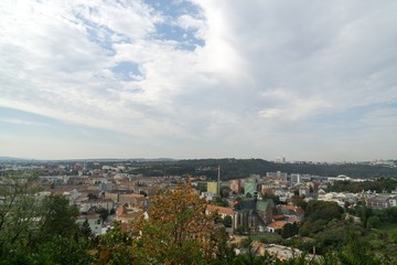 Fototapeta premium Brno, Czech Republic - Sep 12 2018: View to the streets of Brno city center. Czech Republic
