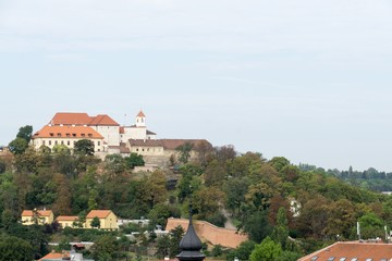Brno, Czech Republic - Sep 12 2018: View to the streets of Brno city center. Czech Republic