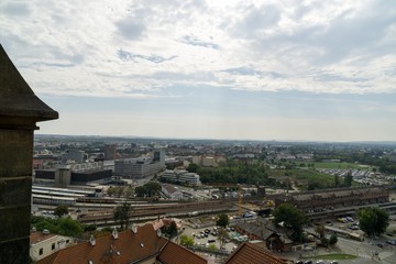 Brno, Czech Republic - Sep 12 2018: View to the streets of Brno city center. Czech Republic
