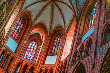 Fototapeta na wymiar Interior of cathedral in Poznan, Poland