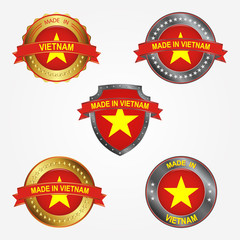 Design label of made in Vietnam. Vector illustration