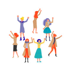 Group of feminist activists 