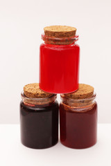 colorful jelly glass jar