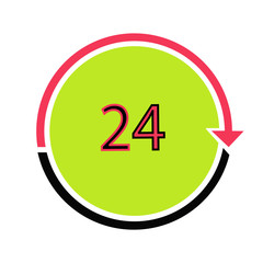 Fototapeta premium 24h Call center - help icon, technical support icon, computer service support, tech support concept