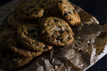 galletas caseras de chocolate con trozos de chocolate 