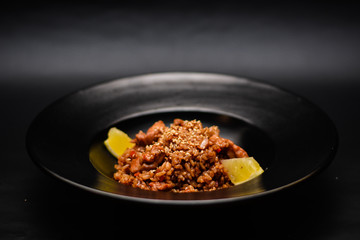 food dish sushi cocktails menu