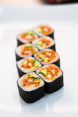 food dish sushi cocktails menu