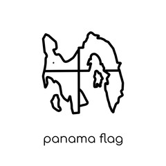 Panama flag icon. Trendy modern flat linear vector Panama flag icon on white background from thin line Country Flags collection